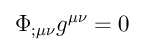 kovariante Klein-Gordon-Gleichung eines masselosen Teilchens in gekrümmter Raumzeit