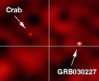 Integral-Foto des Gammastrahlenausbruch GRB030227